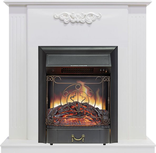 Каминокомплект Capri - Белое дерево делюкс с очагом Majestic FX Black в Самаре