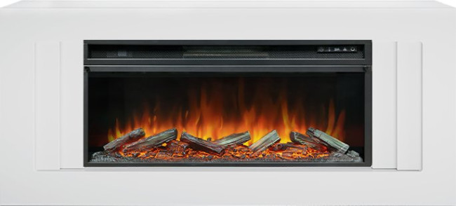 Каминокомплект Line 42 SFT - Белый с очагом Vision 42 LOG LED в Самаре