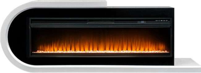 Каминокомплект Basel 60 L - Белый с черным с очагом Vision 60 LED в Самаре