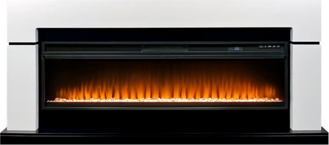 Каминокомплект Lindos 60 - Белый с черным с очагом Vision 60 LED в Самаре