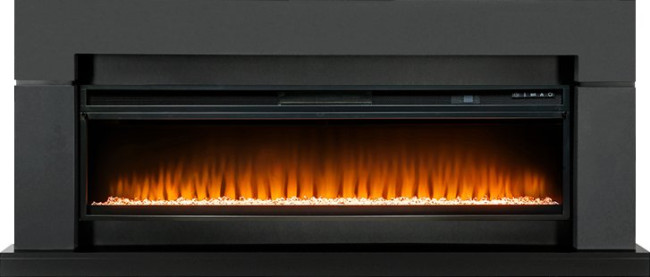 Каминокомплект Lindos Graphite Grey (линейный) с очагом Vision 60 LED в Самаре