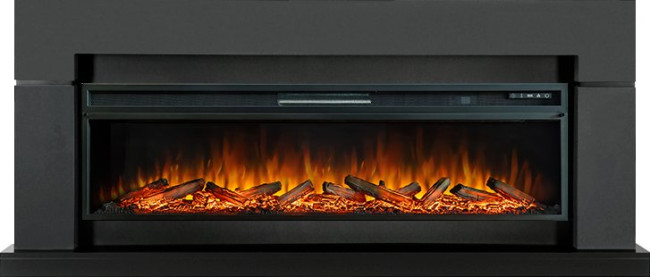 Каминокомплект Lindos Graphite Grey (линейный) с очагом Vision 60 LOG LED в Самаре