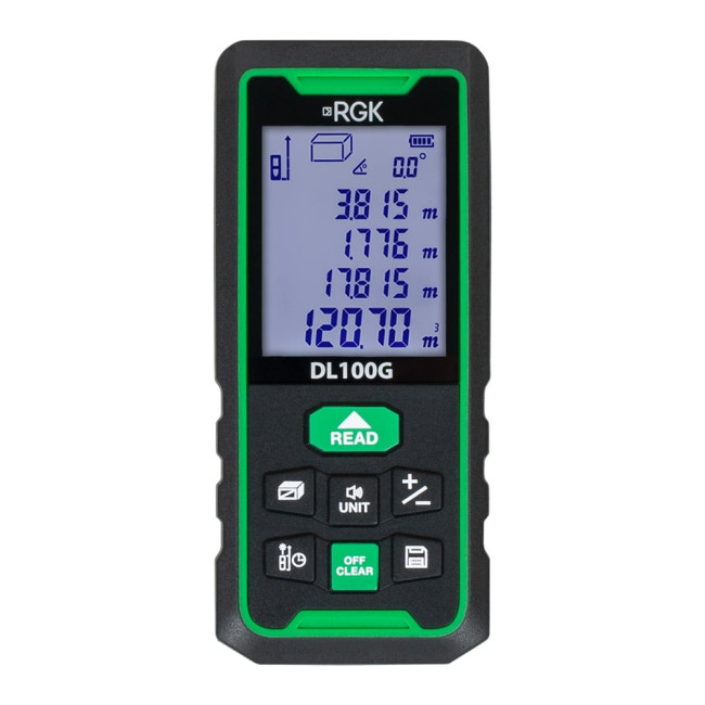 Лазерный дальномер RGK DL100G (с поверкой) - зеленый луч в Самаре