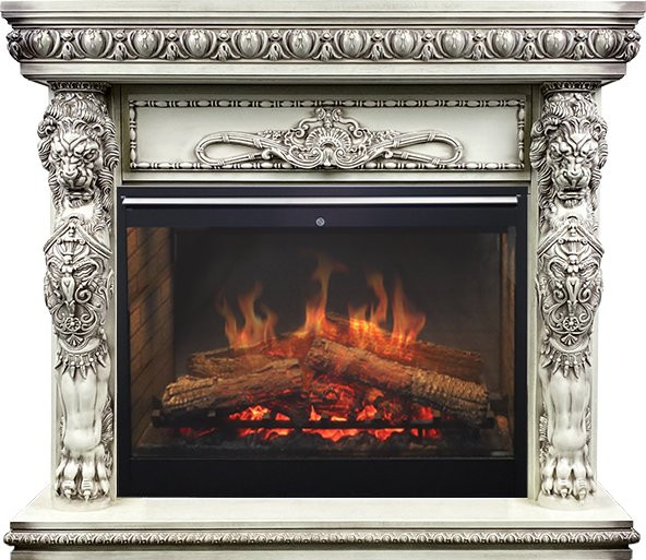 Каминокомплект Windsor - Слоновая кость с патиной с очагом Symphony 30'' DF3020-INT в Самаре