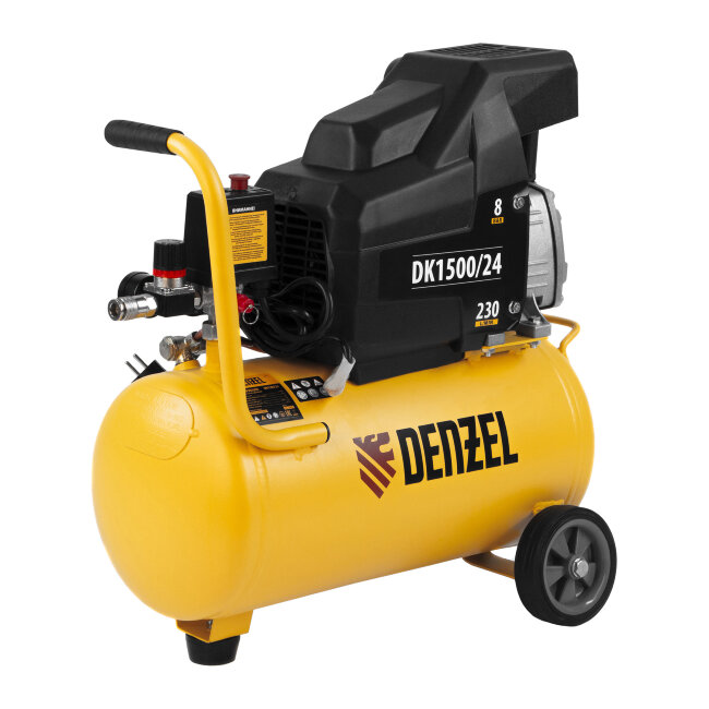 Компрессор воздушный DK1500/24, Х-PRO 1.5 кВт, 230 л/мин, 24 л Denzel в Самаре