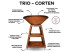 Уличный гриль Coeo TRIO 98 - CORTEN (Высота 110) в Самаре