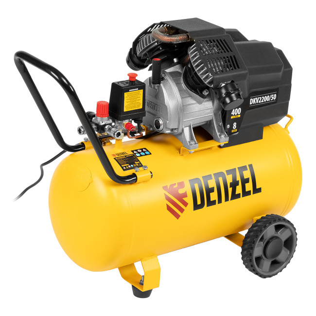 Компрессор воздушный DKV2200/50, Х-PRO 2.2 кВт, 400 л/мин, 50 л Denzel в Самаре