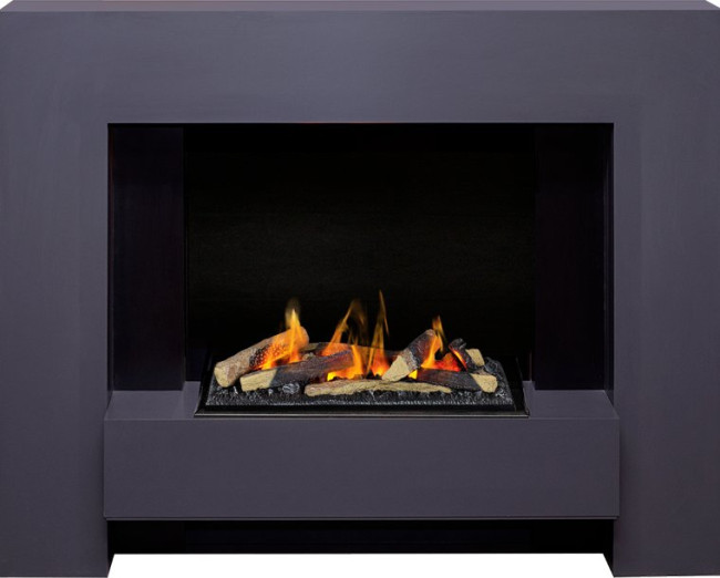 Каминокомплект Tokyo - Graphite Grey с очагом Cassette 600 LNH-INT (с дровами) в Самаре