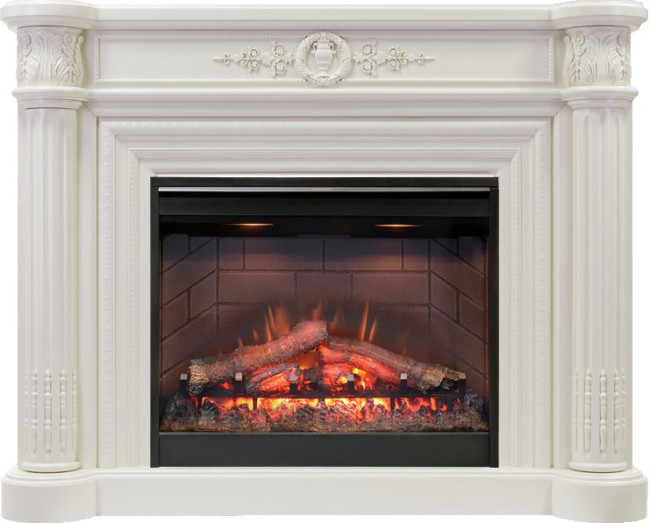 Каминокомплект Manor - Белый дуб с очагом Symphony 26'' DF2608-INT в Самаре