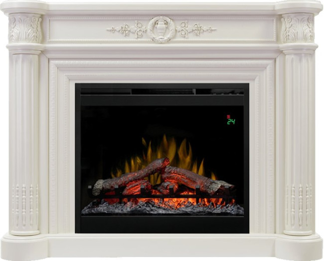 Каминокомплект Manor - Белый дуб с очагом Symphony 26'' DF2624L-INT в Самаре