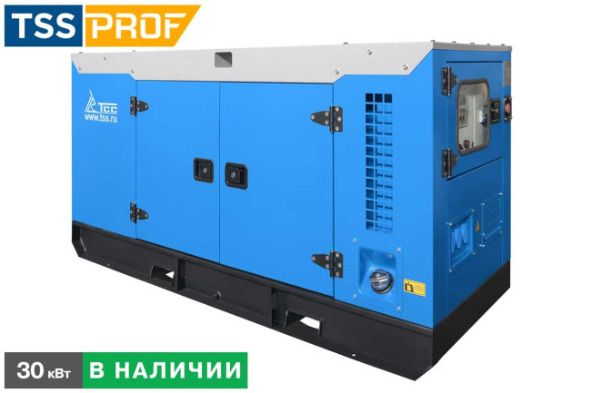 Дизельный генератор ТСС АД-30С-Т400-1РКМ7 в шумозащитном кожухе в Самаре