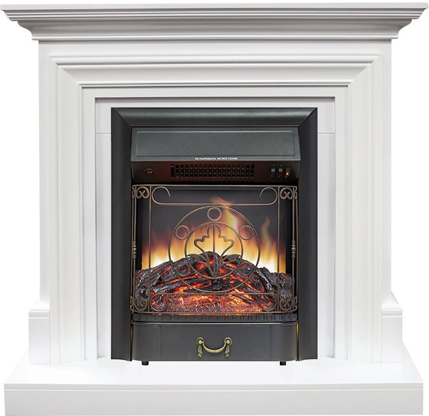 Каминокомплект Bradford - Белый с очагом Majestic FX Black в Самаре