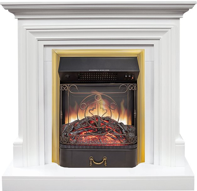 Каминокомплект Bradford - Белый с очагом Majestic FX M Brass в Самаре