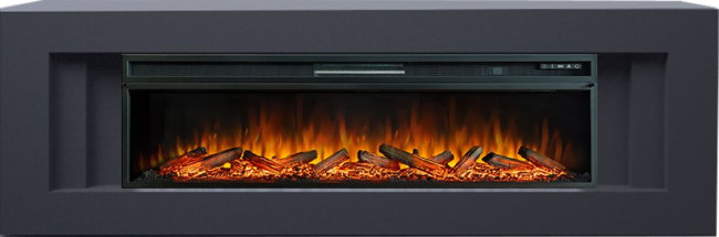 Каминокомплект Line 60 SFT (Разборный) - Серый графит с очагом Vision 60 LOG LED в Самаре