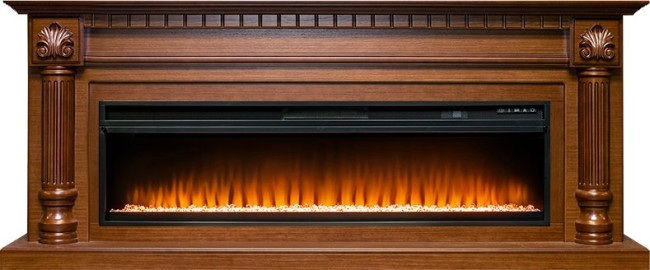 Каминокомплект Edinburg 60 - Орех с очагом Vision 60 LED в Самаре