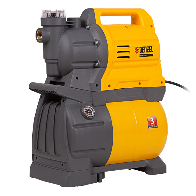 Насосная станция PSХ1300, Х-Pro, 1300 Вт, 4500 л/ч, ресивер 24 л, подъем 48 м Denzel в Самаре