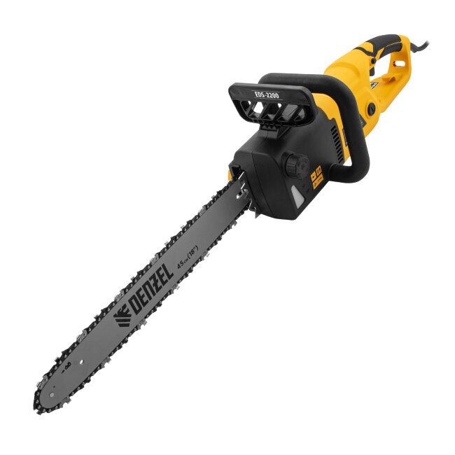 Пила цепная электрическая EDS-2200, 2.2 кВт,продольная, шина 45 см, шаг 3/8, паз 1.3 мм, 62 звена Denzel в Самаре