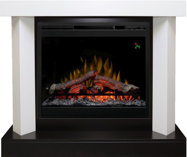 Каминокомплект Vancouver - Фактурный белый с очагом Symphony 26'' DF2624L-INT в Самаре