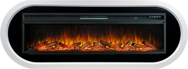 Каминокомплект Ellipse - Белый с черным с очагом Vision 60 LOG LED в Самаре