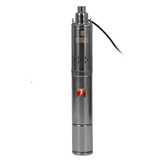 Скважинный насос DWS-4-150, винтовой, диаметр 4", 1300 Вт, 2000 л/ч, напор 150 м Denzel в Самаре