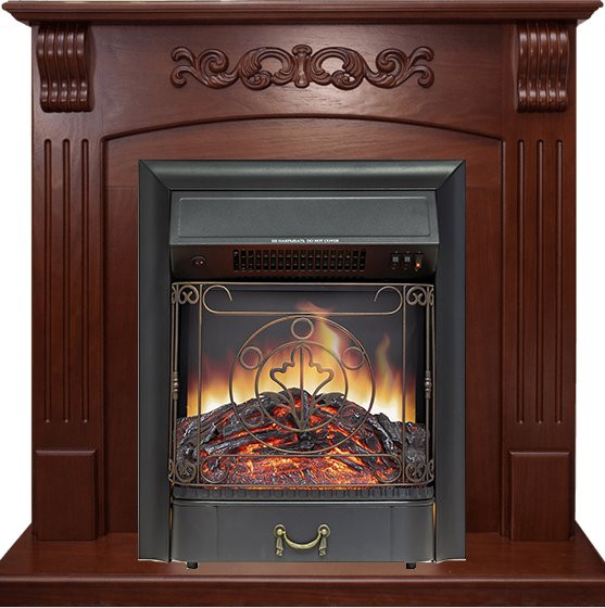 Каминокомплект Sorrento угловой - Орех с очагом Majestic FX Black в Самаре