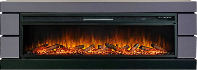 Каминокомплект Modern 60 SFT (Разборный) - Серый графит с очагом Vision 60 LOG LED в Самаре