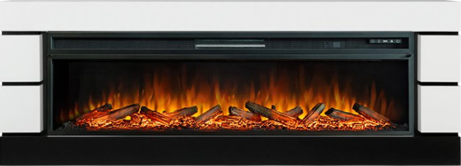 Каминокомплект Modern 60 SFT (Разборный) - Белый с черным с очагом Vision 60 LOG LED в Самаре