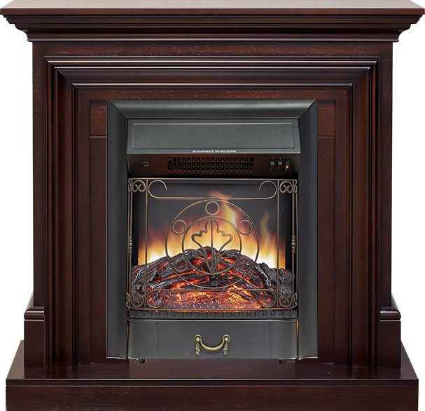 Каминокомплект Bradford - Темный дуб с очагом Majestic FX Black в Самаре
