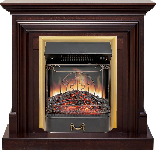 Каминокомплект Bradford - Темный дуб с очагом Majestic FX Brass в Самаре