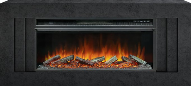 Каминокомплект Line 42 Dark Grey - Темный серый с очагом Vision 42 LOG LED в Самаре