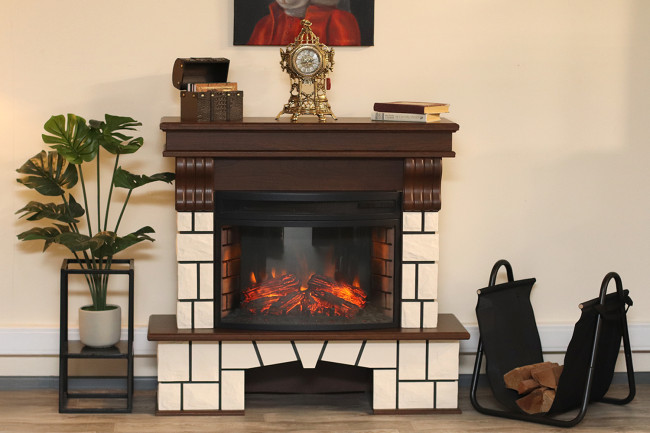 Портал Royal Flame Porto (Разборный) - Орех каньон/Белый камень в Самаре