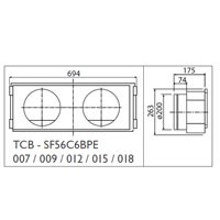 Toshiba Фланец воздушный стандартный (TCB-SF56C6BPE) в Самаре
