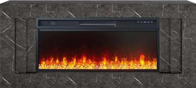 Каминокомплект Line 42 SFT Stone Touch (Разборный) - Серый мрамор с очагом Vision 42 LED в Самаре