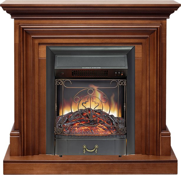Каминокомплект Bradford - Орех с очагом Majestic FX Black в Самаре