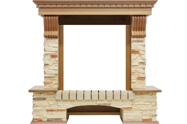 Портал Royal Flame Pierre Luxe - Дуб / Сланец в Самаре