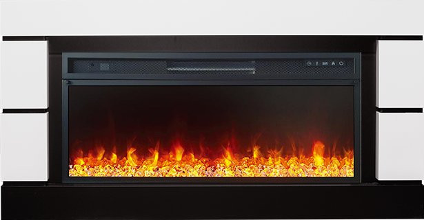 Каминокомплект Modern 42 CRM (Разборный) - Белый с черным с очагом Vision 42 LED в Самаре
